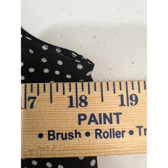 LOFT Outlet Black White Polka Dot Sleeveless Blouse Back Tie Cut Out Women's S - Picture 7 of 9